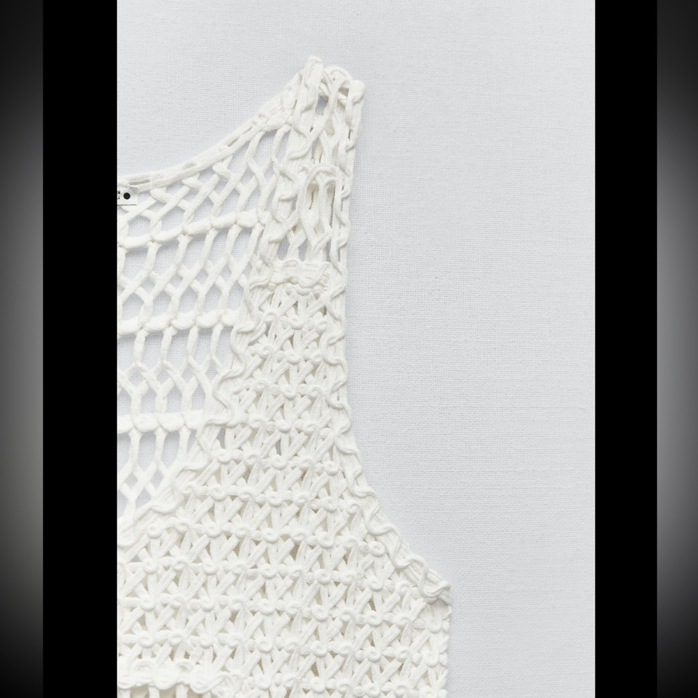 ZARA CROCHET MIDI DRESS - Picture 5 of 6
